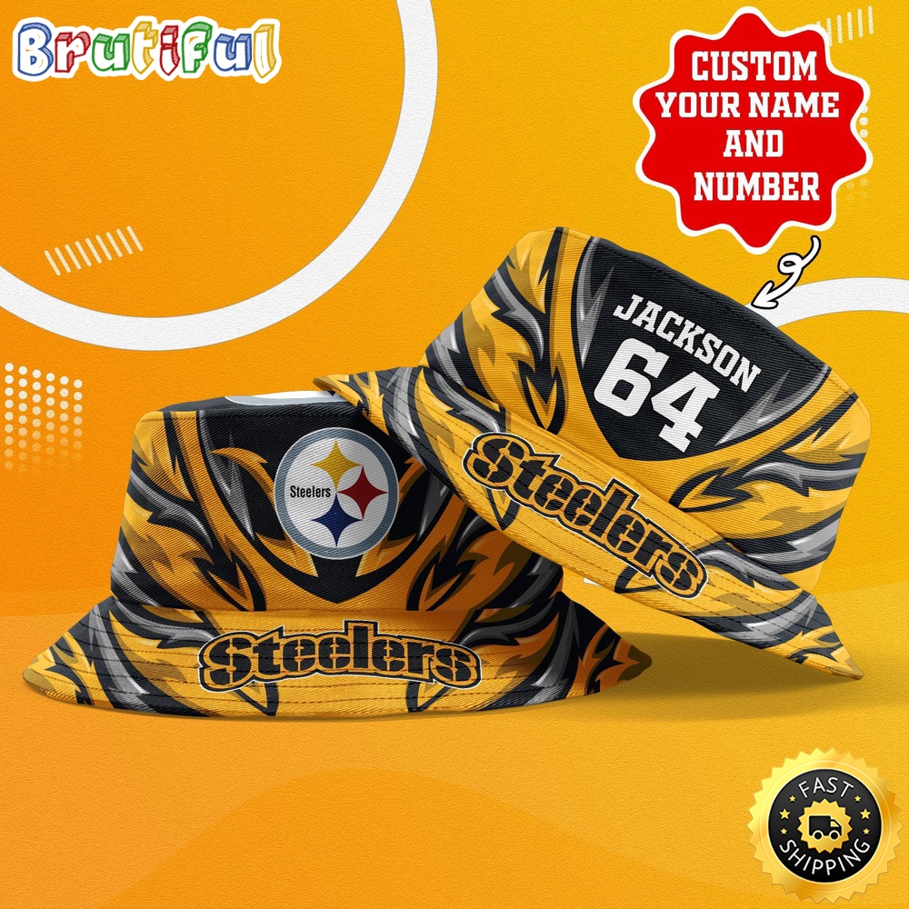 Sportswearmerch Pittsburgh Steelers NFL Sport Personalized Bucket Hat For Fan