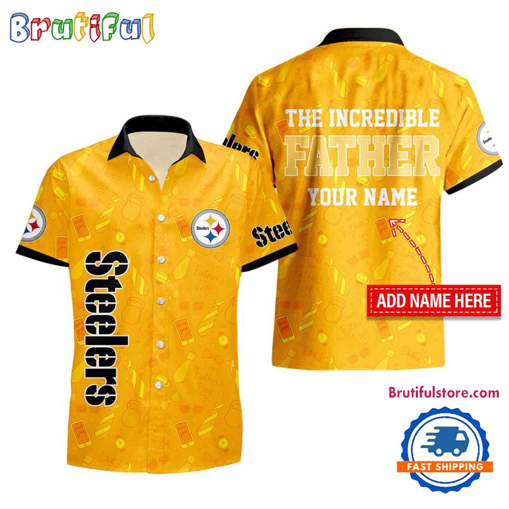 Sportswearmerch Pittsburgh Steelers NFL The Increadible Father's Day Personalized Hawaiian Shirt For Fan