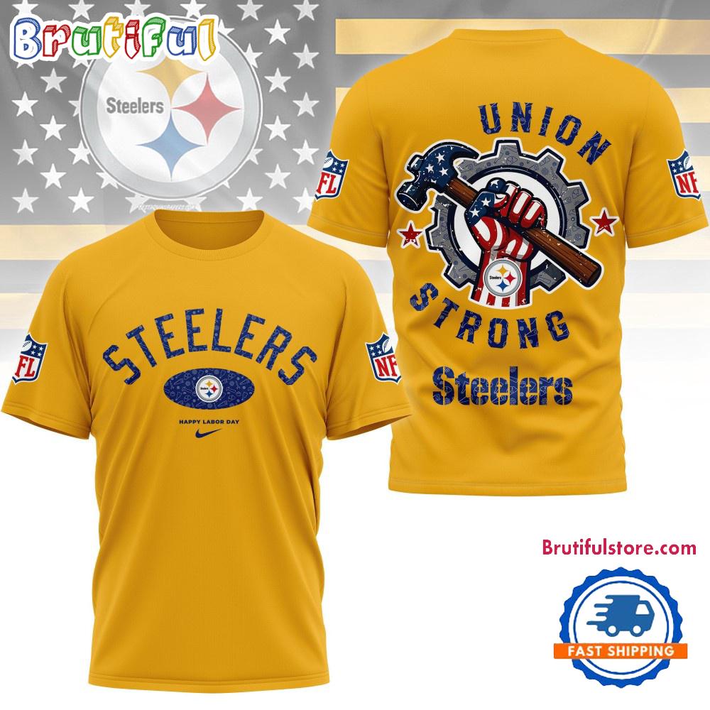 Sportswearmerch Pittsburgh Steelers NFL Union Strong Labor Day T-Shirt For Fan