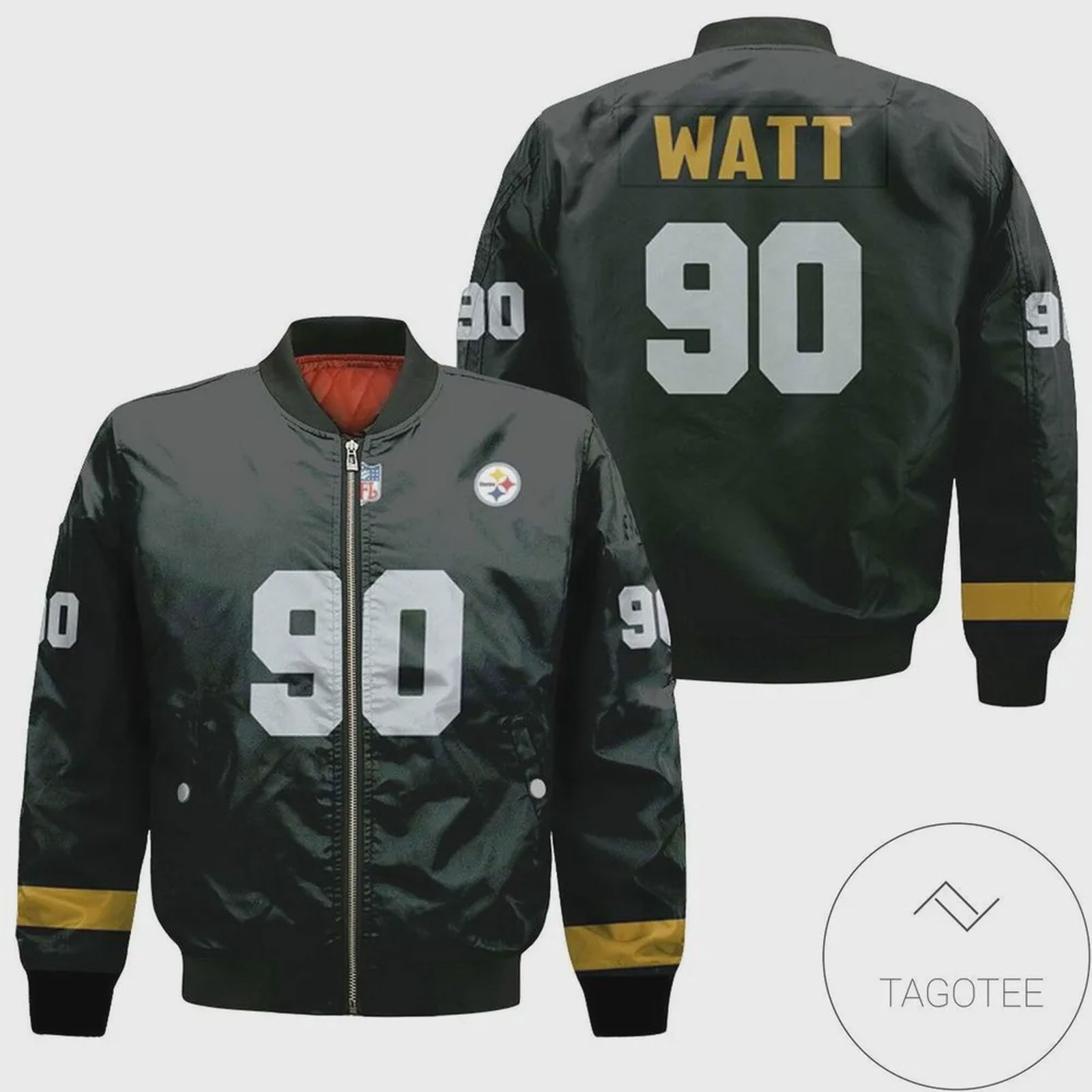 Sportswearmerch Pittsburgh Steelers NFL Watt Pattern Bomber Jacket For Fan