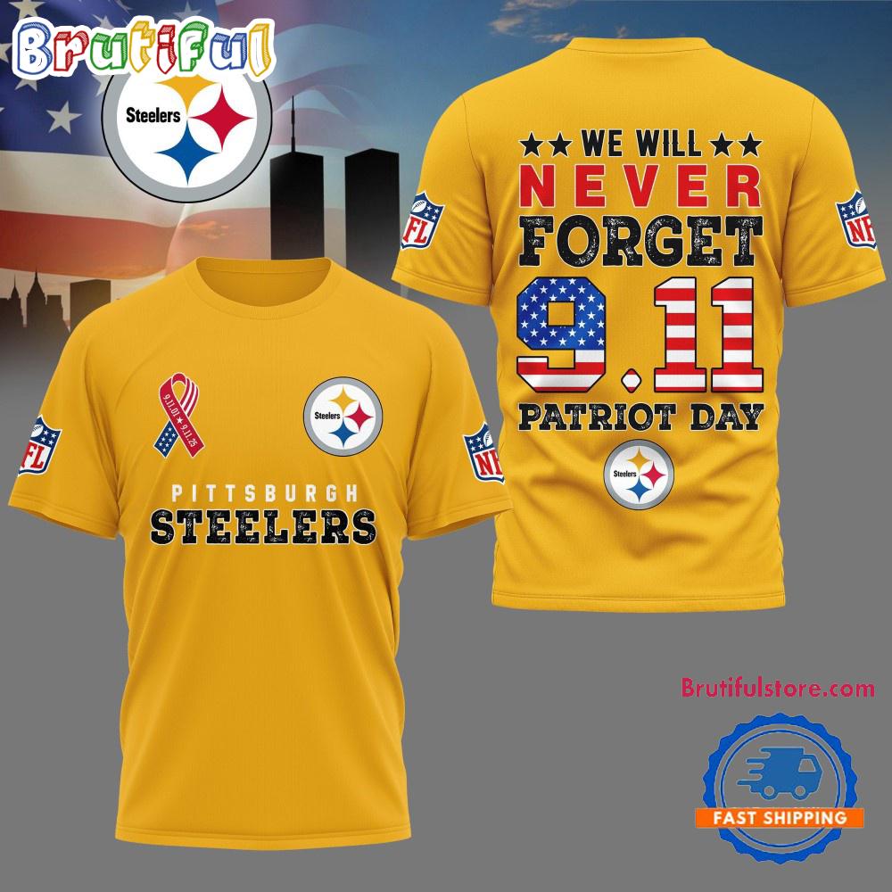 Sportswearmerch Pittsburgh Steelers NFL We Will Never Forget 9 11 Patriot Day T-Shirt For Fan