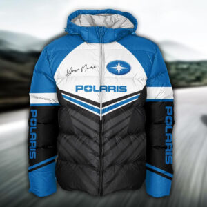 Sportswearmerch Polaris Car Puffer Jacket For Fan