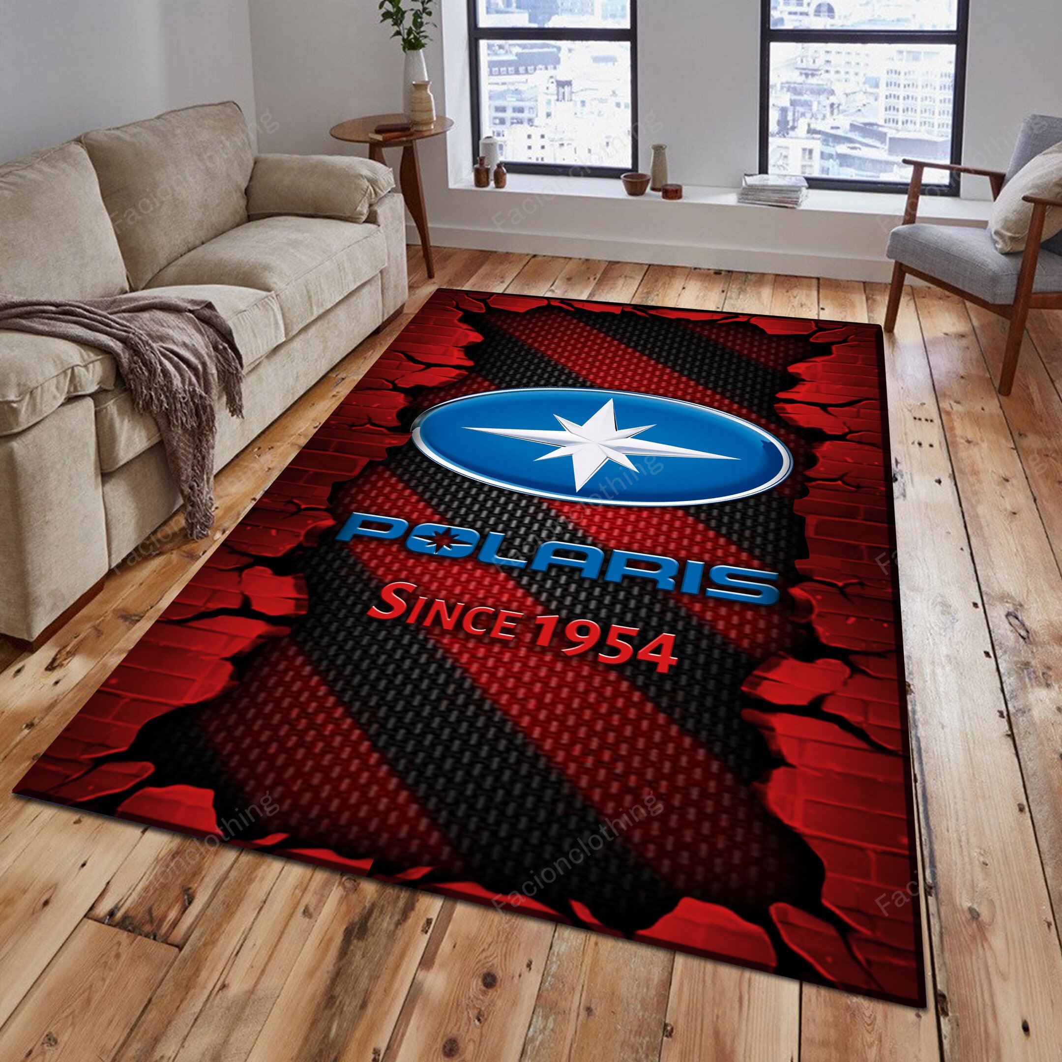 Sportswearmerch Polaris Motorcycle Personalized Rug For Fan
