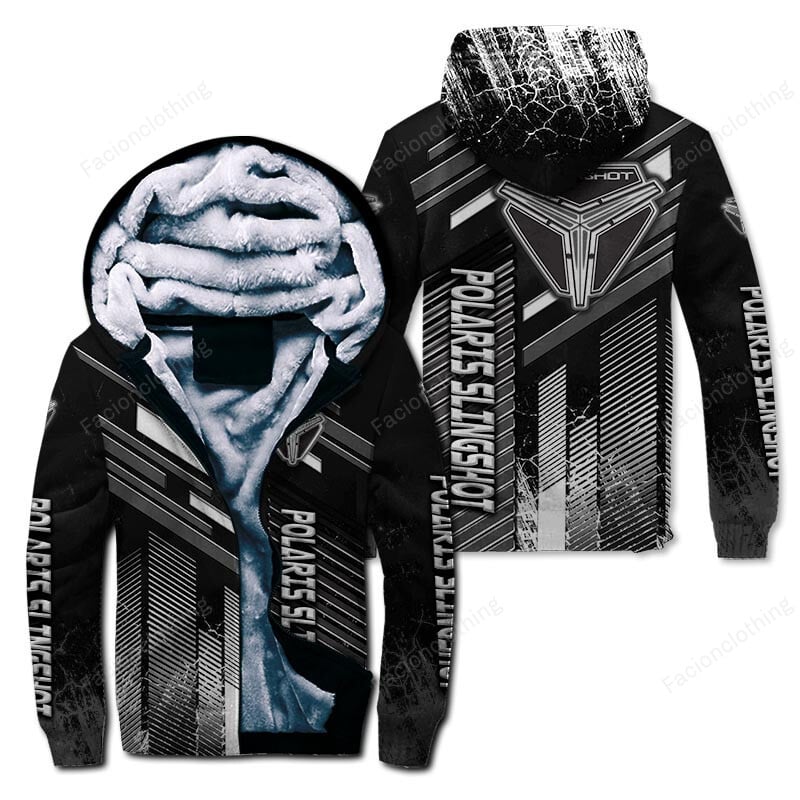 Sportswearmerch Polaris Slingshot Car Personalized Zip Hoodie Velvet Hoodie For Fan