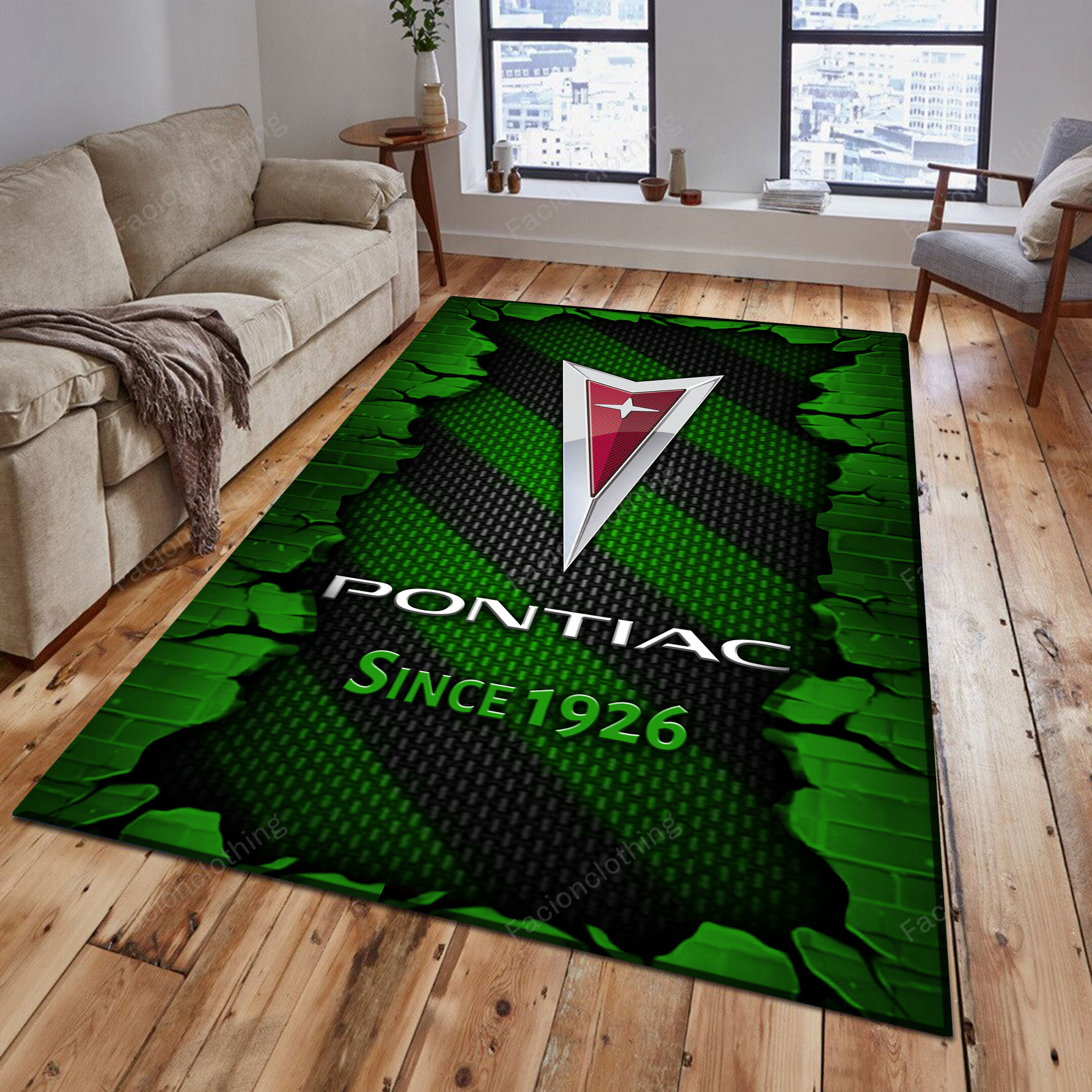 Sportswearmerch Pontiac Car Personalized Rug For Fan