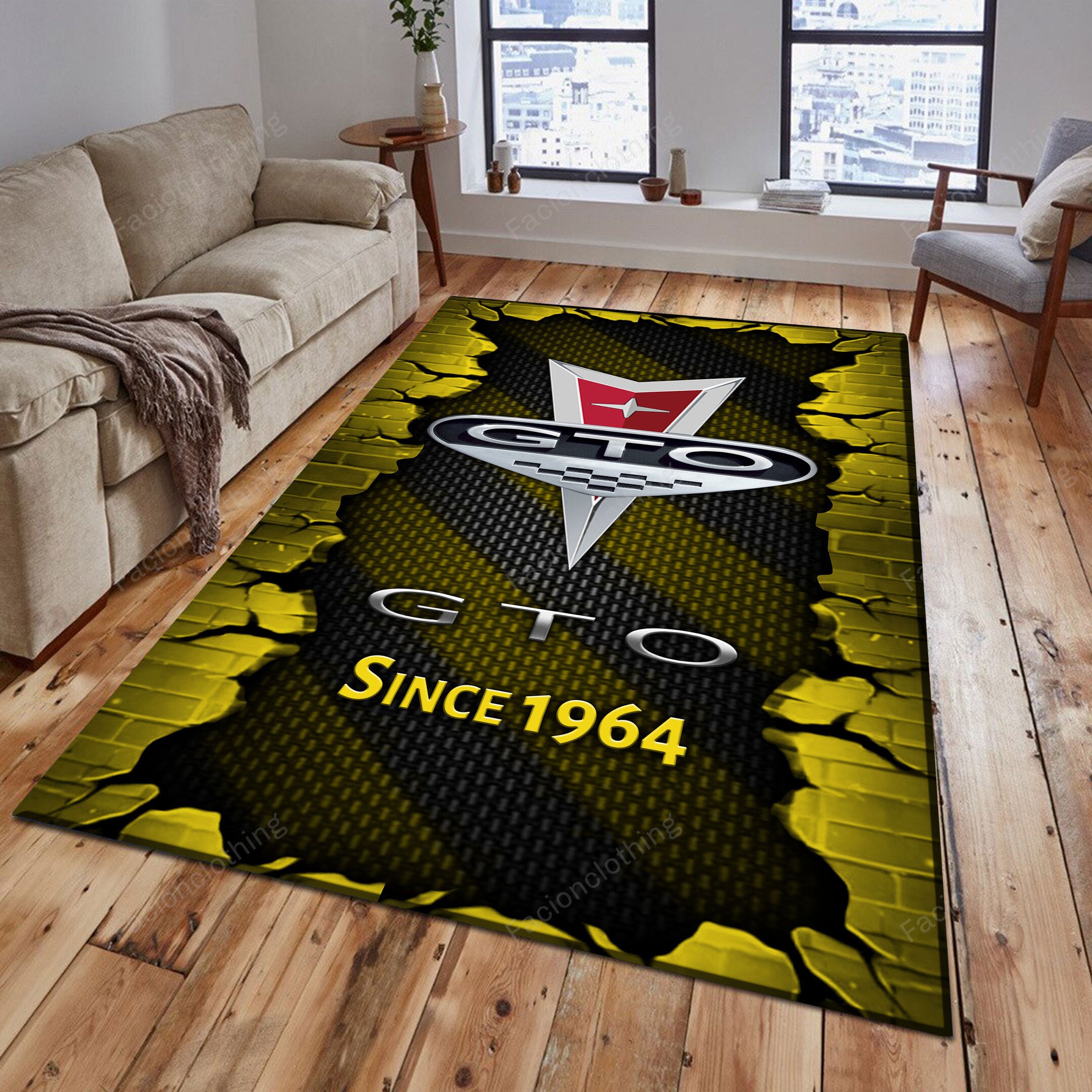 Sportswearmerch Pontiac GTO Car Personalized Rug For Fan