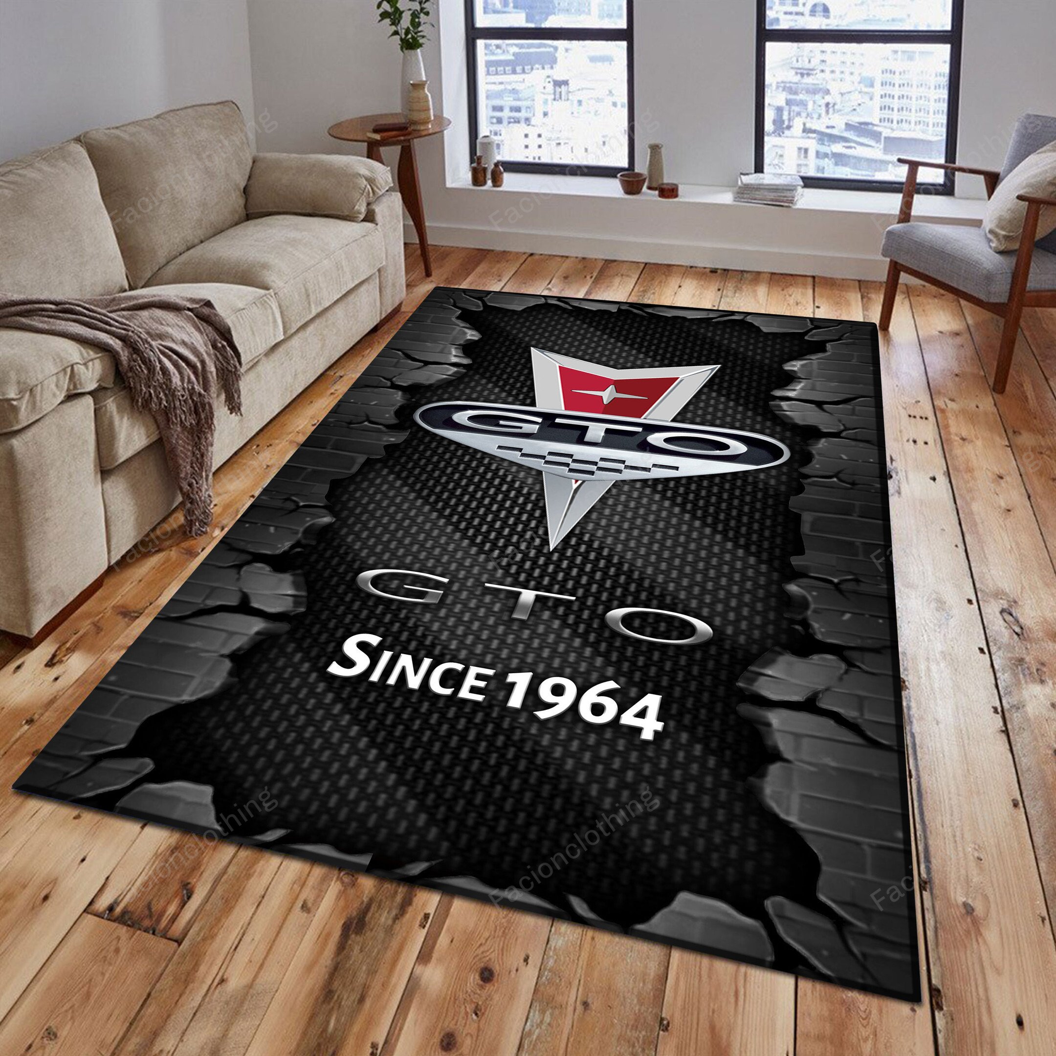 Sportswearmerch Pontiac GTO Car Personalized Rug For Fan