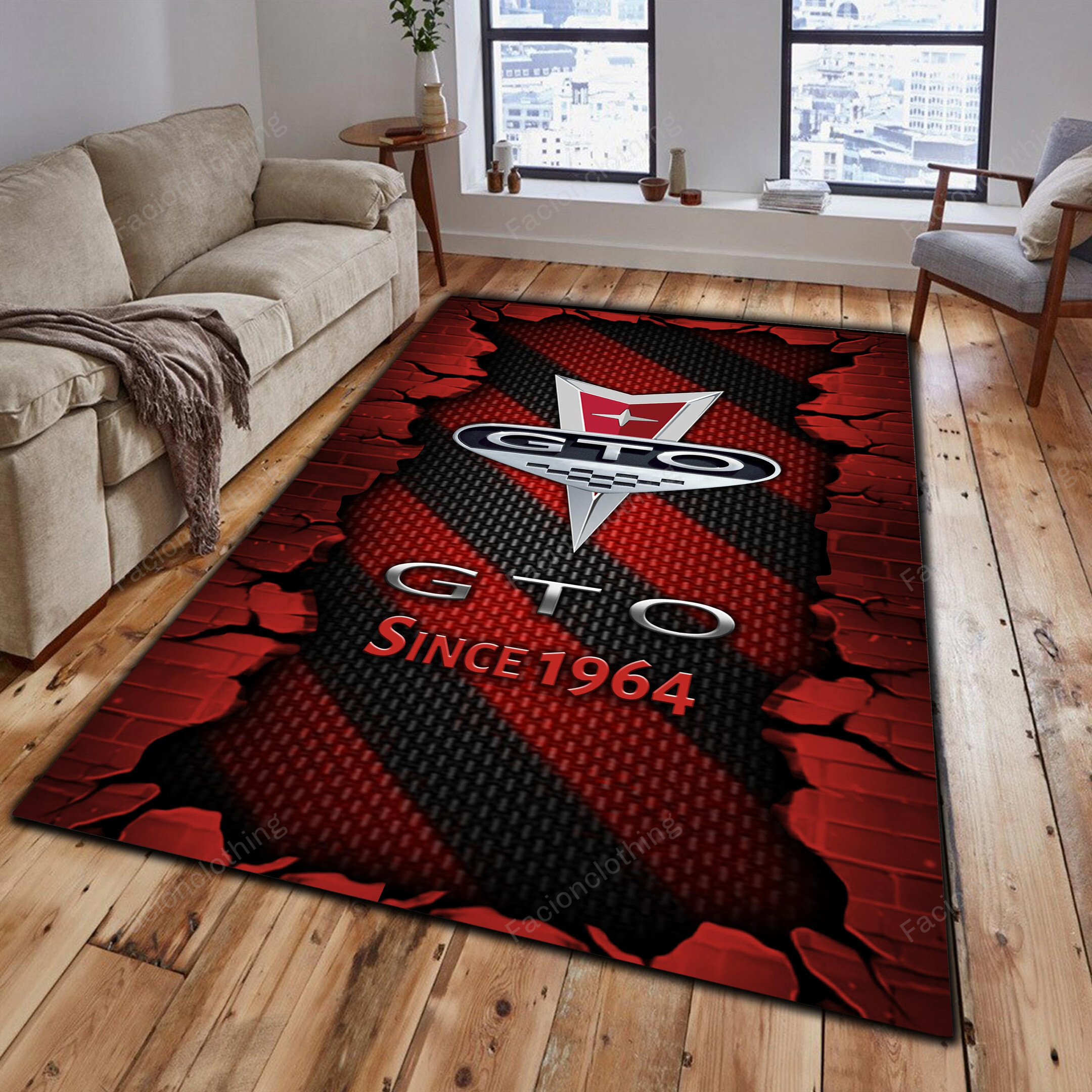Sportswearmerch Pontiac GTO Car Personalized Rug For Fan