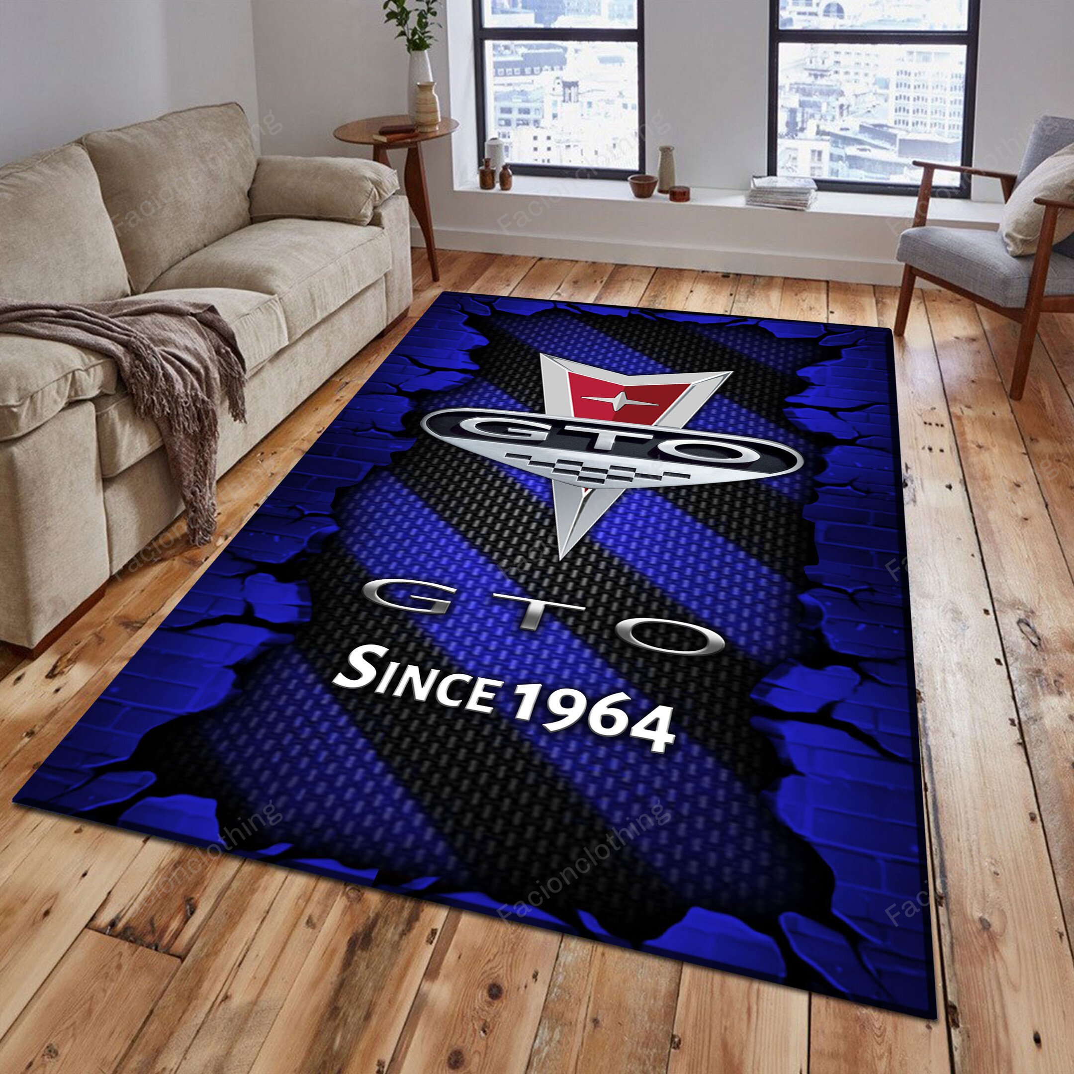 Sportswearmerch Pontiac GTO Car Personalized Rug For Fan