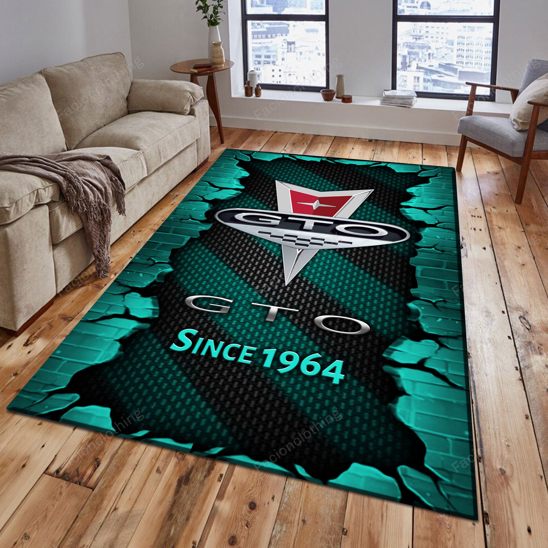 Sportswearmerch Pontiac GTO Car Personalized Rug For Fan