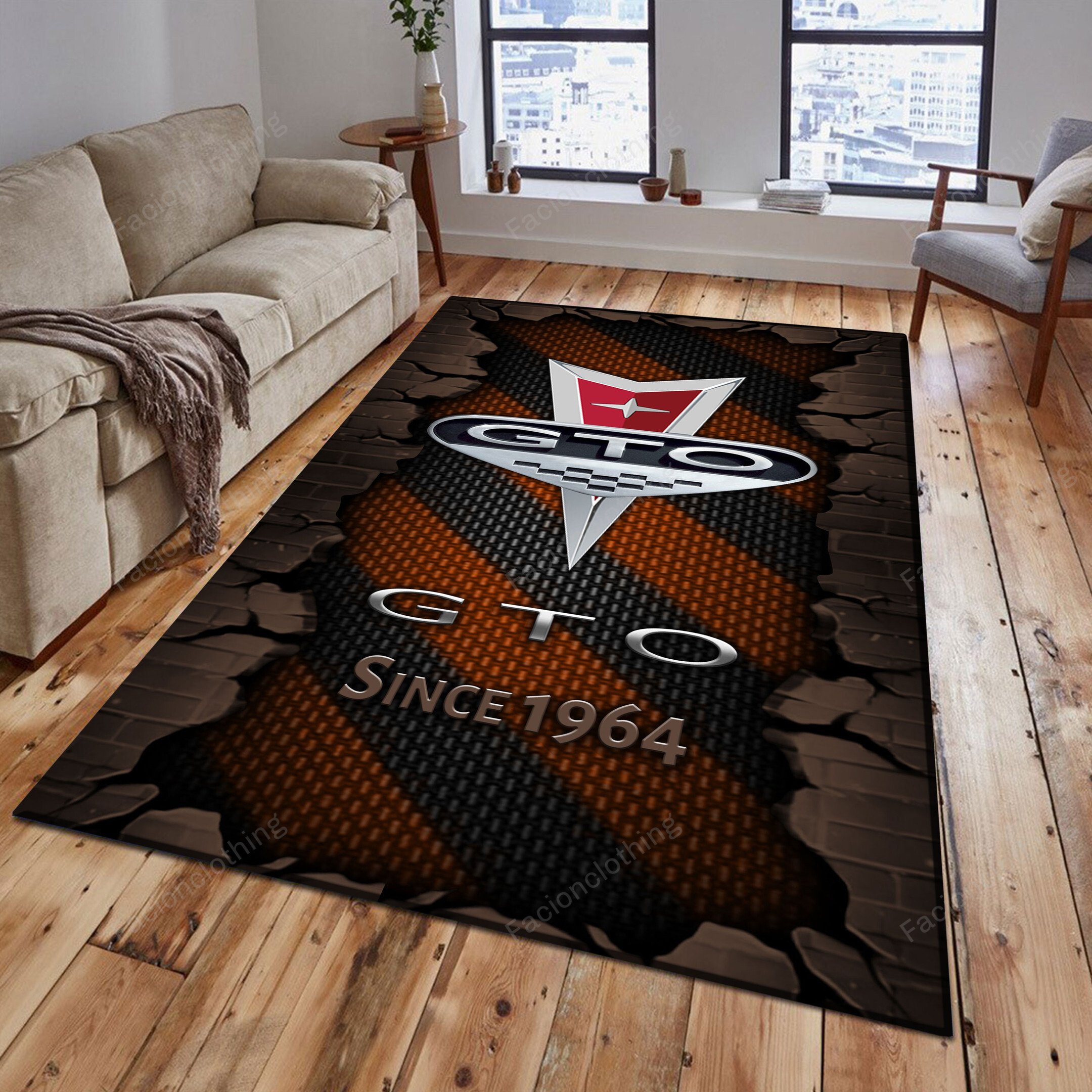 Sportswearmerch Pontiac GTO Car Personalized Rug For Fan
