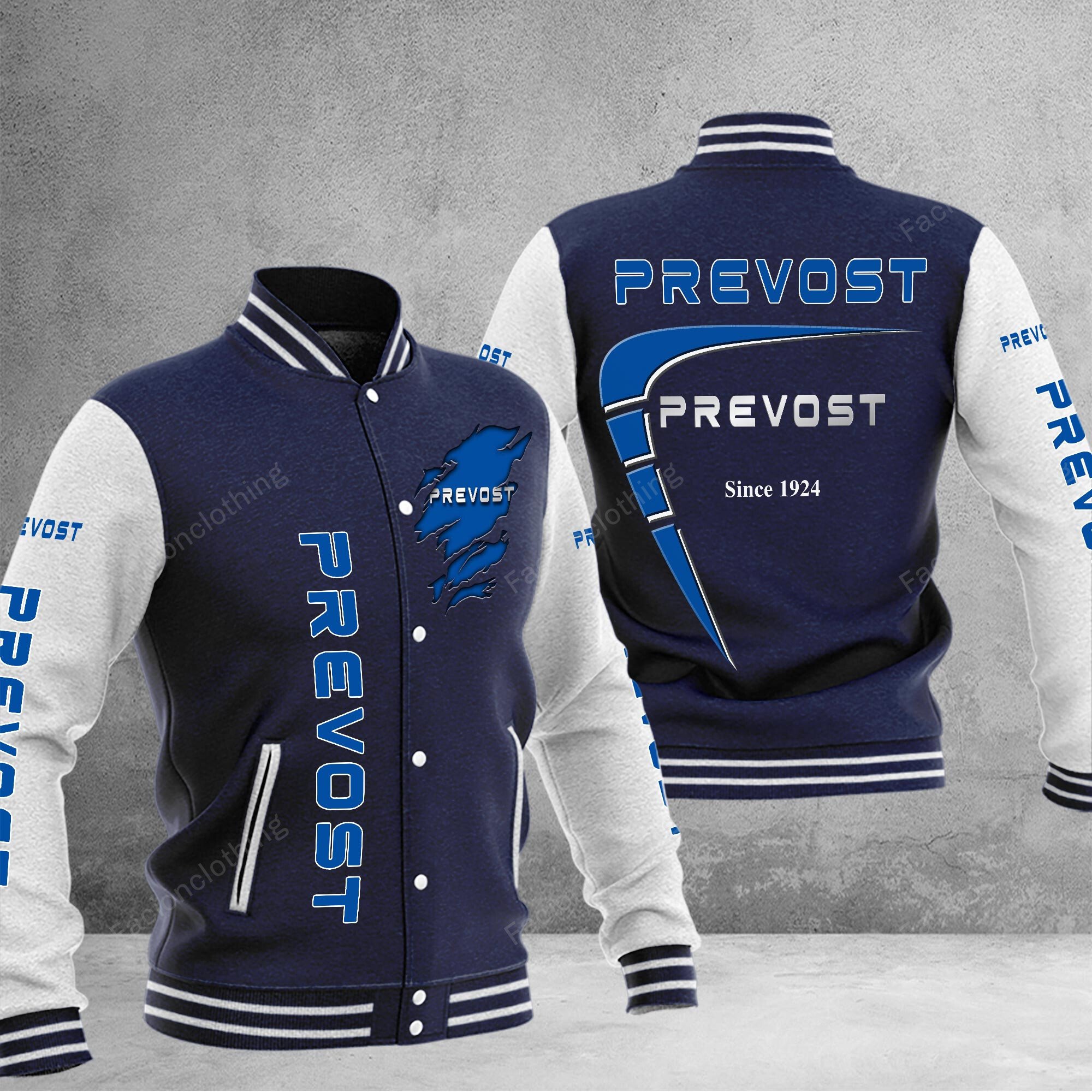Sportswearmerch Prevost Car Personalized Baseball Jacket For Fan