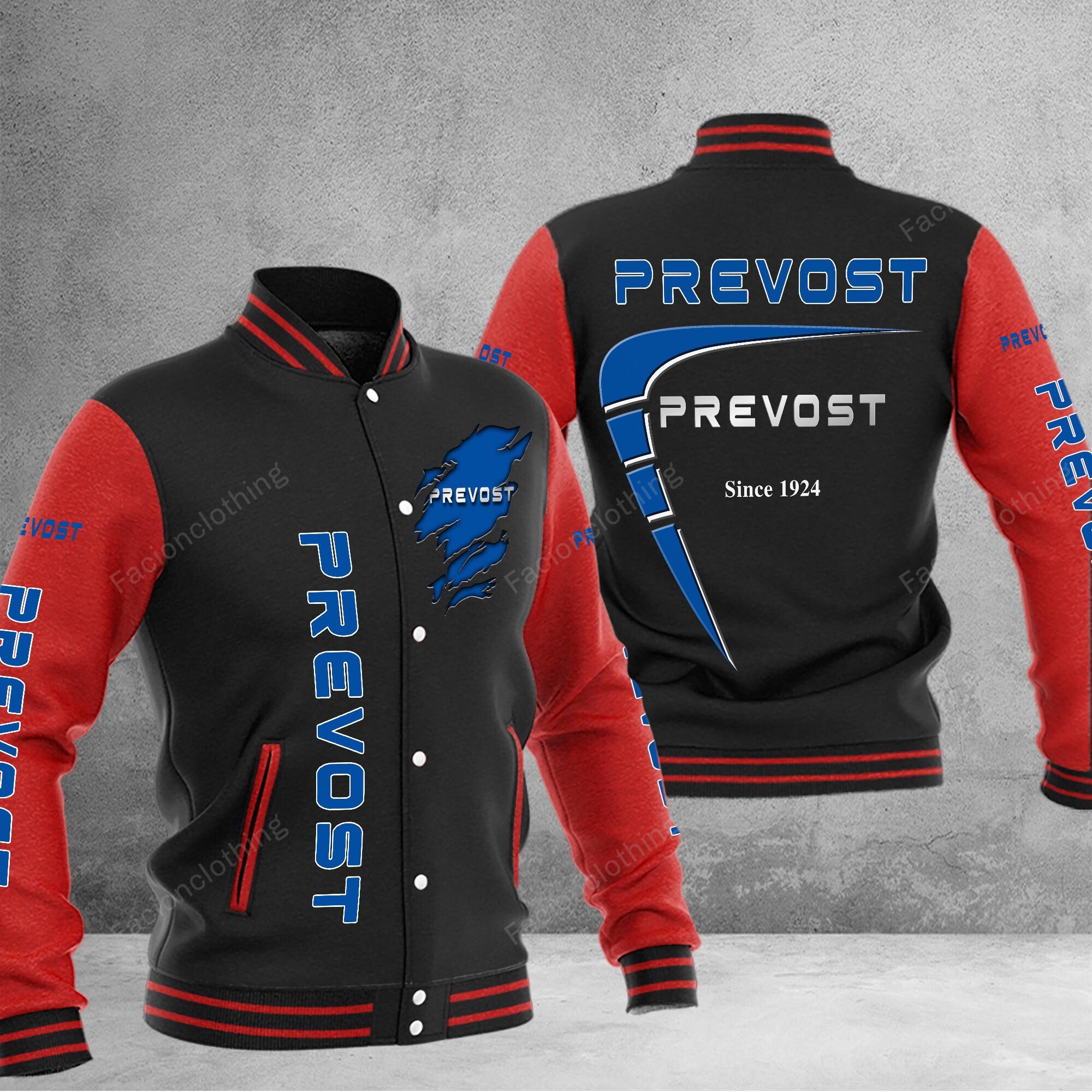 Sportswearmerch Prevost Car Personalized Baseball Jacket For Fan