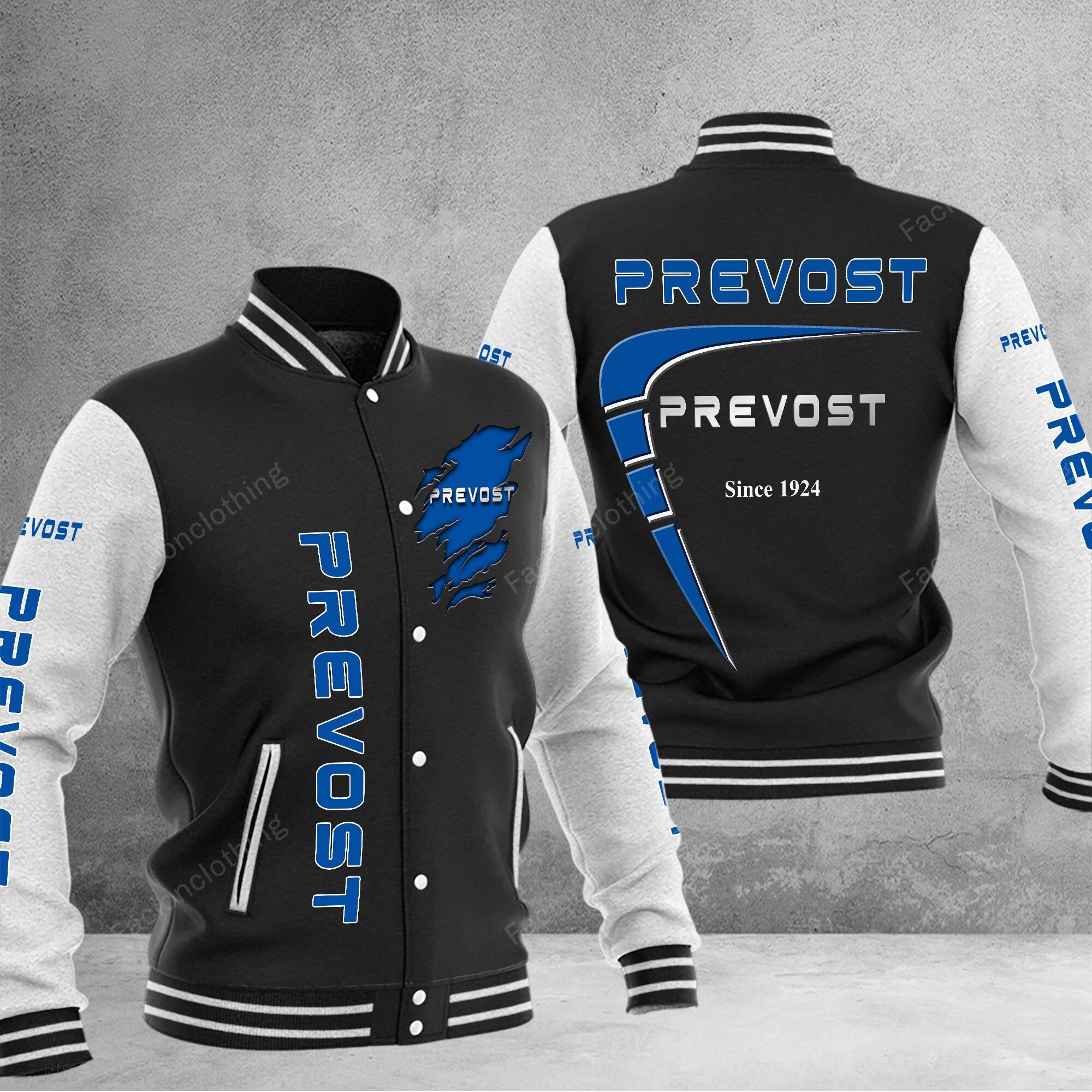 Sportswearmerch Prevost Car Personalized Baseball Jacket For Fan