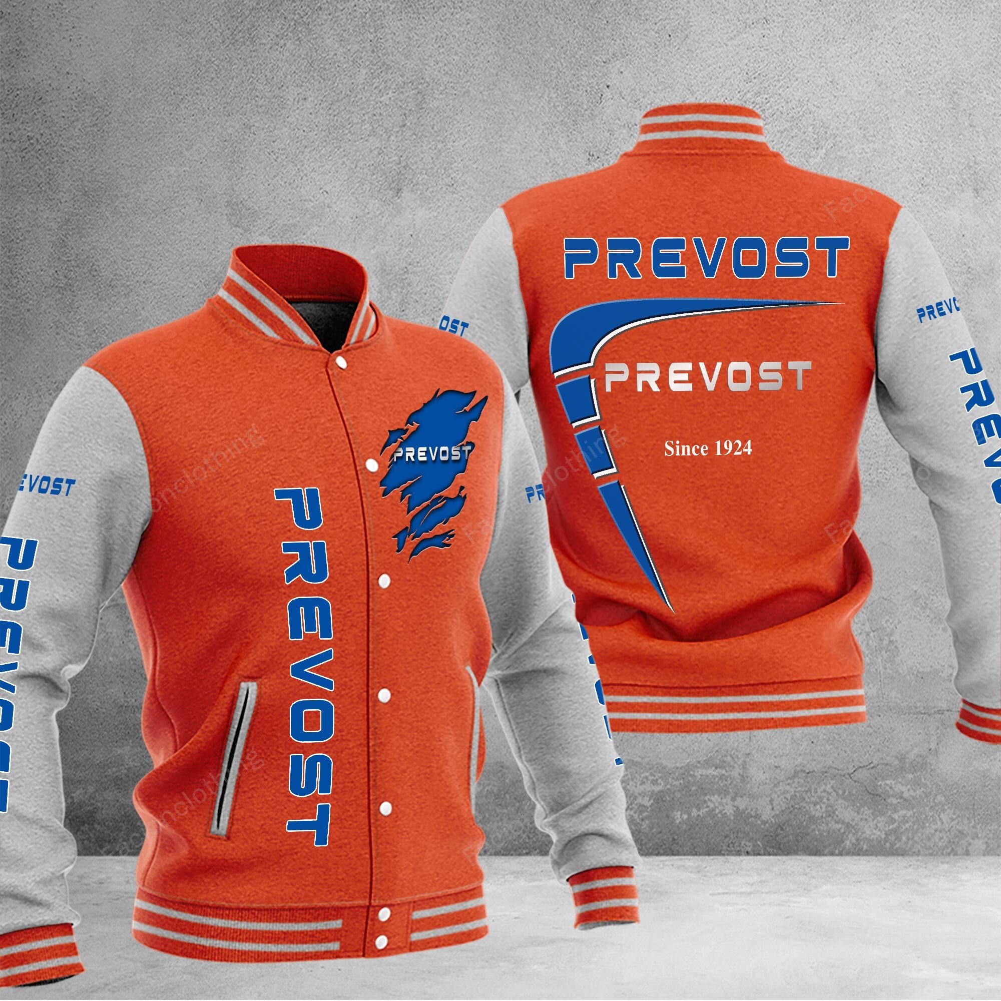 Sportswearmerch Prevost Car Personalized Baseball Jacket For Fan