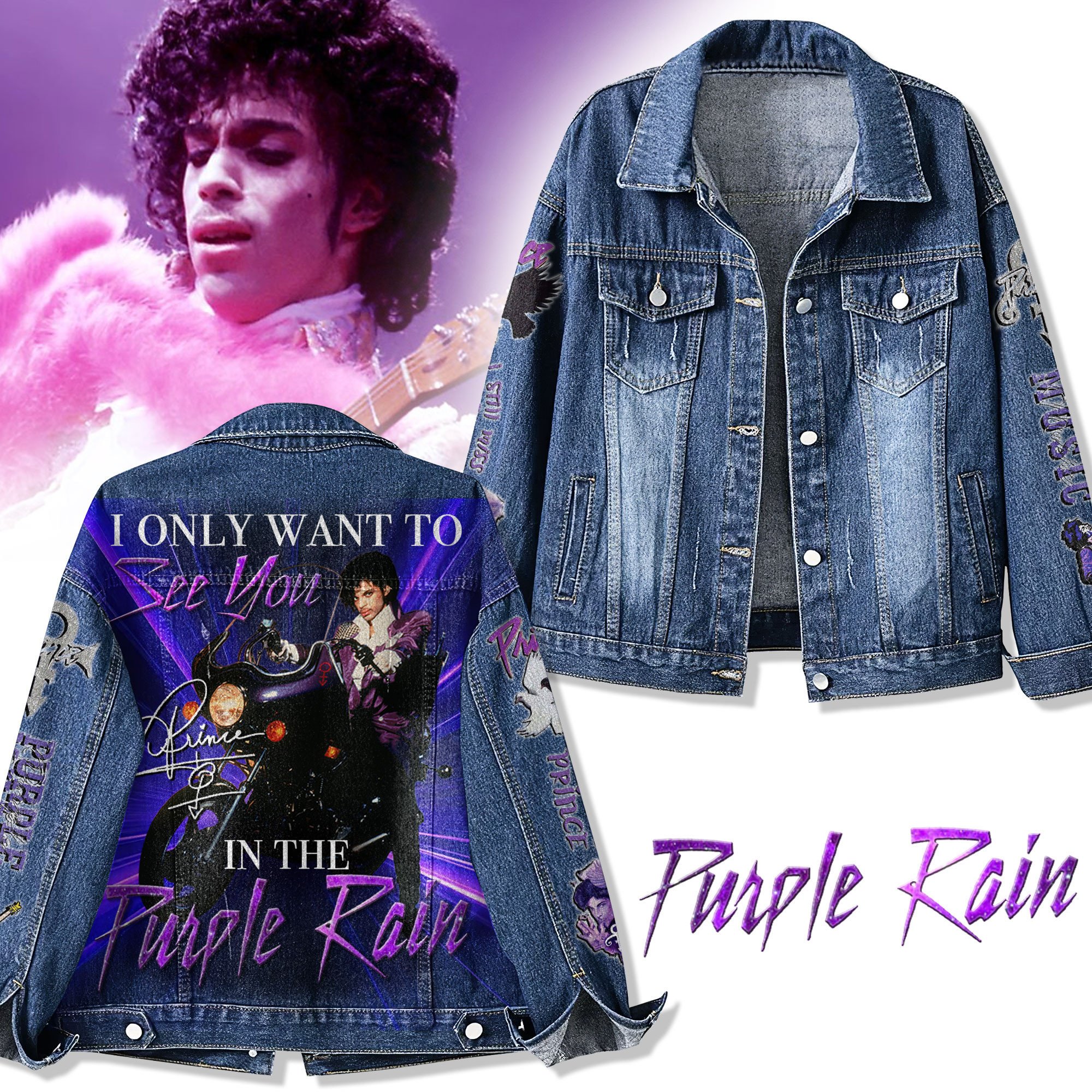 Sportswearmerch Prince Denim Jacket Gift For Fans