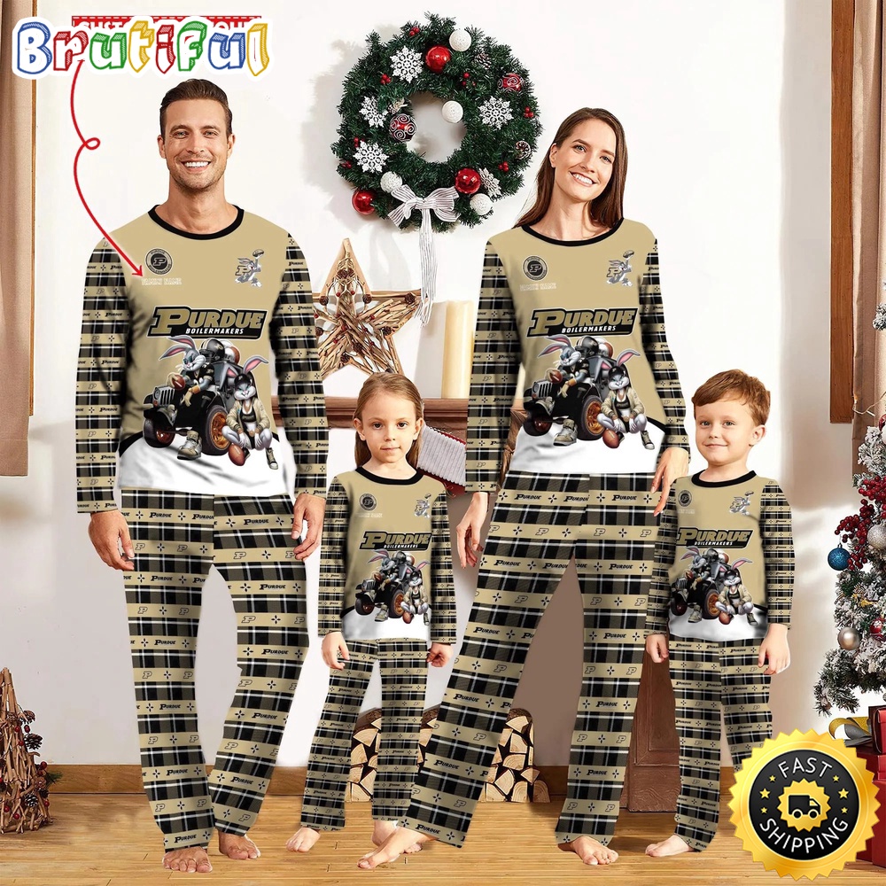 Sportswearmerch Purdue Boilermakers NCAA Personalized Pajamas Family For Fan