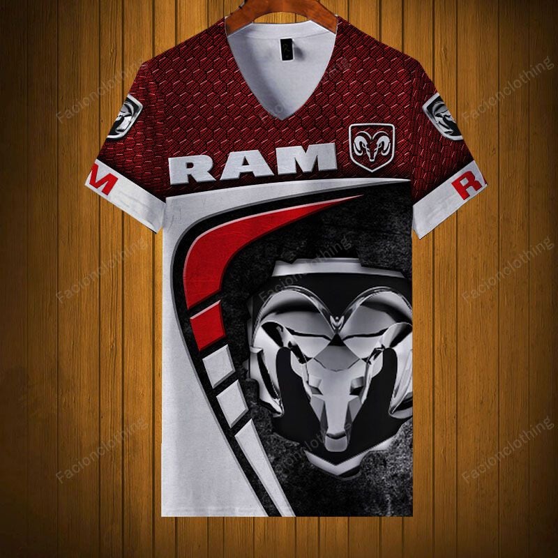 Sportswearmerch Ram Personalized Fashion V-neck Women T-shirt For Fan