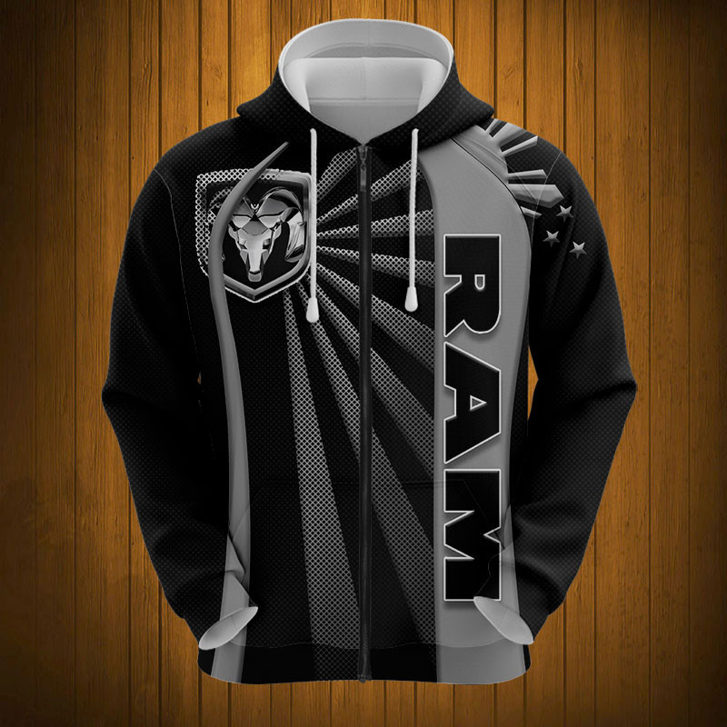 Sportswearmerch Ram Personalized Fashion Zip Hoodie For Fan