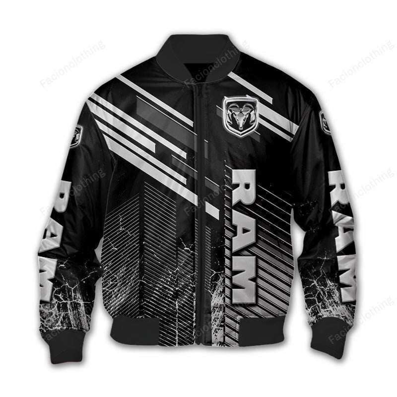 Sportswearmerch Ram Truck Car Personalized Bomber Jacket For Fan