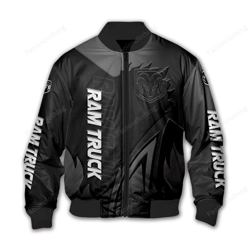Sportswearmerch Ram Truck Car Personalized Bomber Jacket For Fan