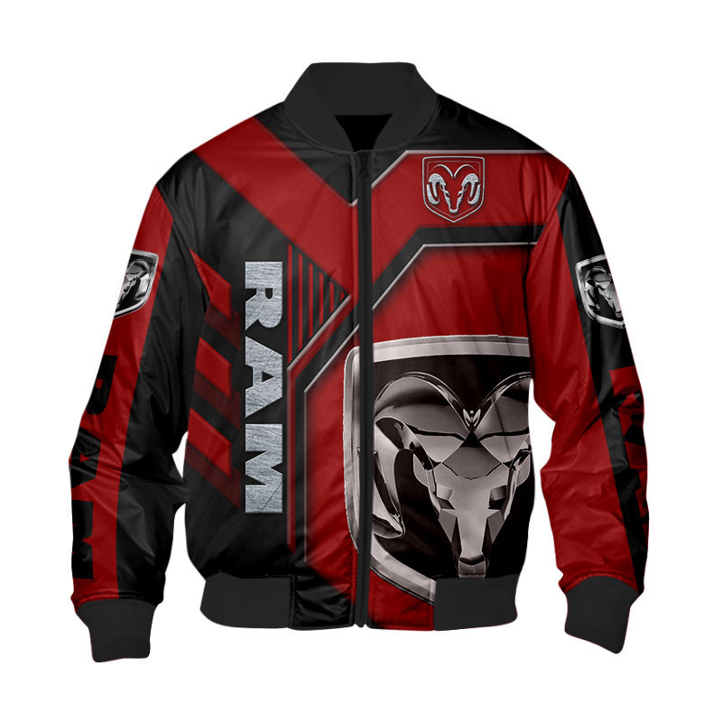 Sportswearmerch Ram Truck Car Personalized Fashion Bomber Jacket For Fan