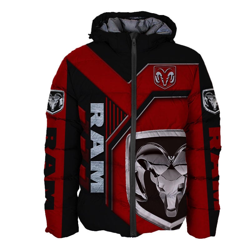 Sportswearmerch Ram Truck Car Personalized Fashion Puffer Jacket For Fan