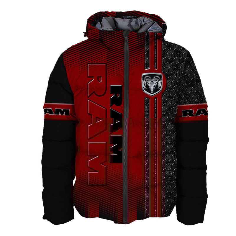 Sportswearmerch Ram Truck Car Personalized Fashion Puffer Jacket For Fan