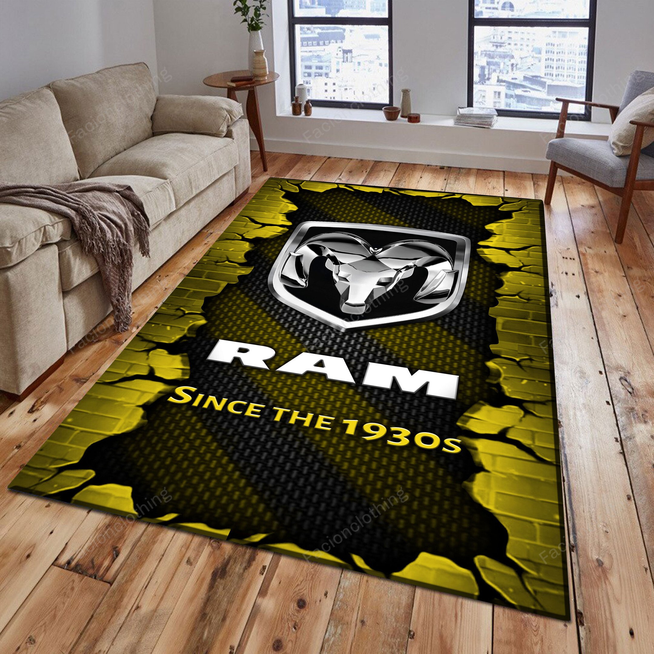 Sportswearmerch Ram Truck Personalized Rug For Fan