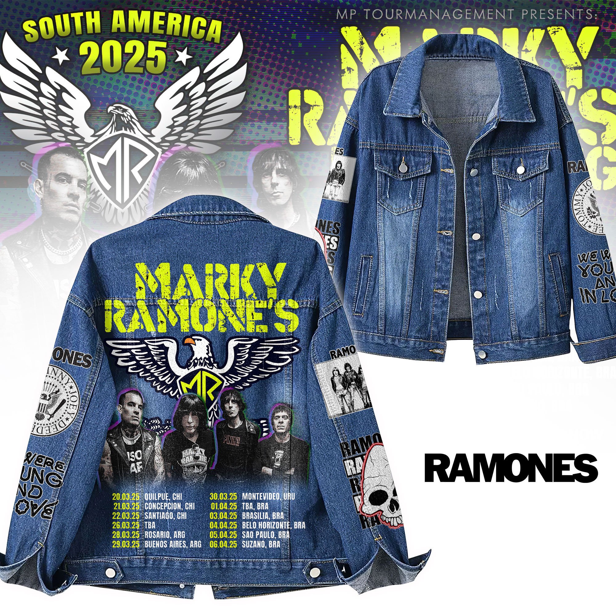 Sportswearmerch Ramones Denim Jacket Gift For Fans