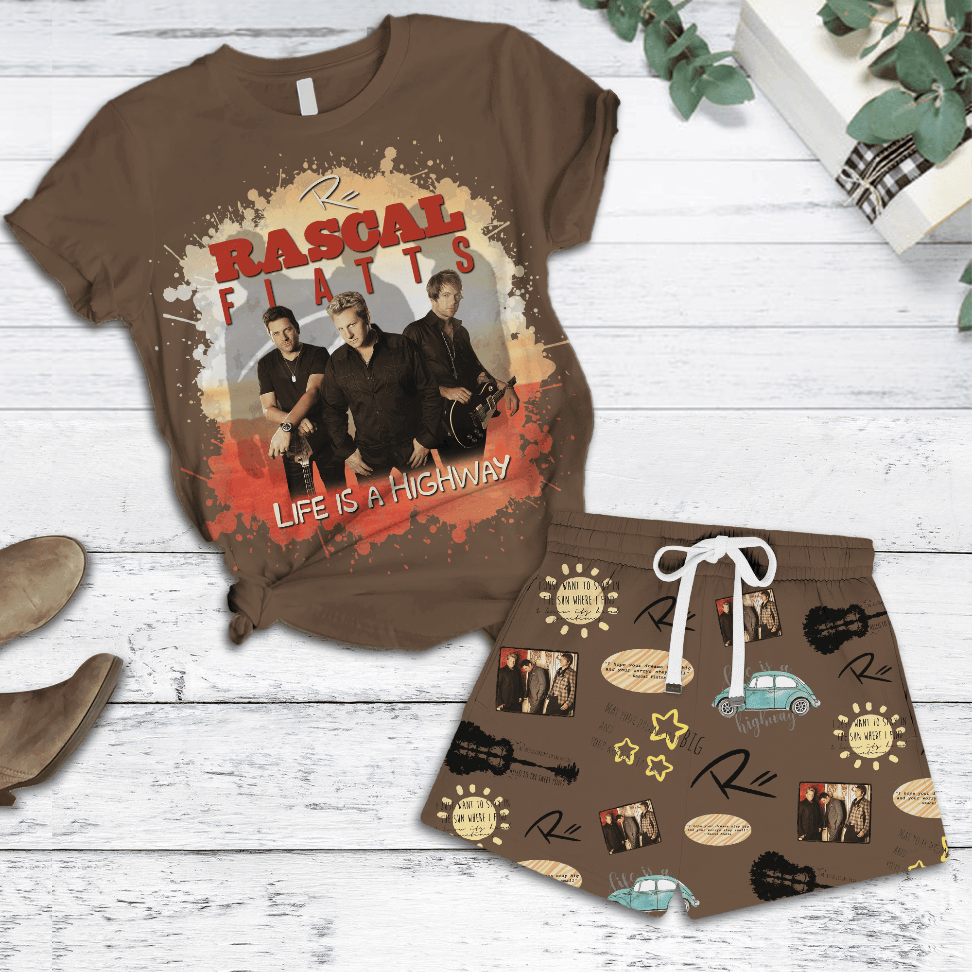 Sportswearmerch Rascal Flatts Short Pajamas Set Gifts For Fans