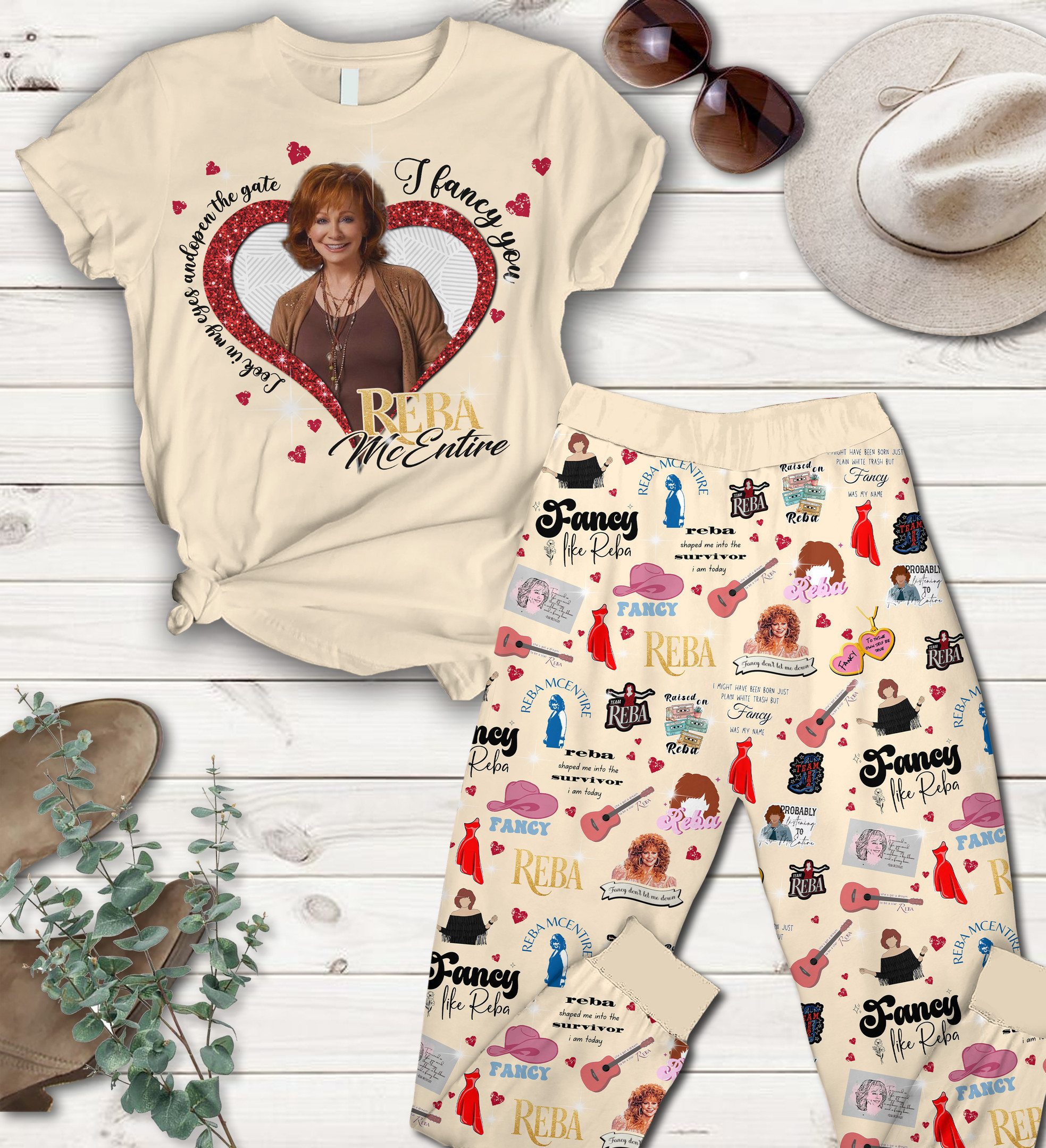 Sportswearmerch Reba McEntire Short Pajamas Set Gifts For Fans