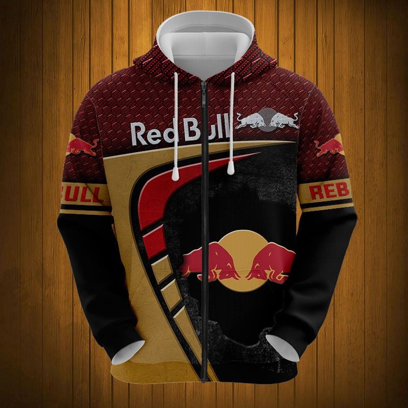 Sportswearmerch Red Bull Personalized Fashion Zip Hoodie For Fan