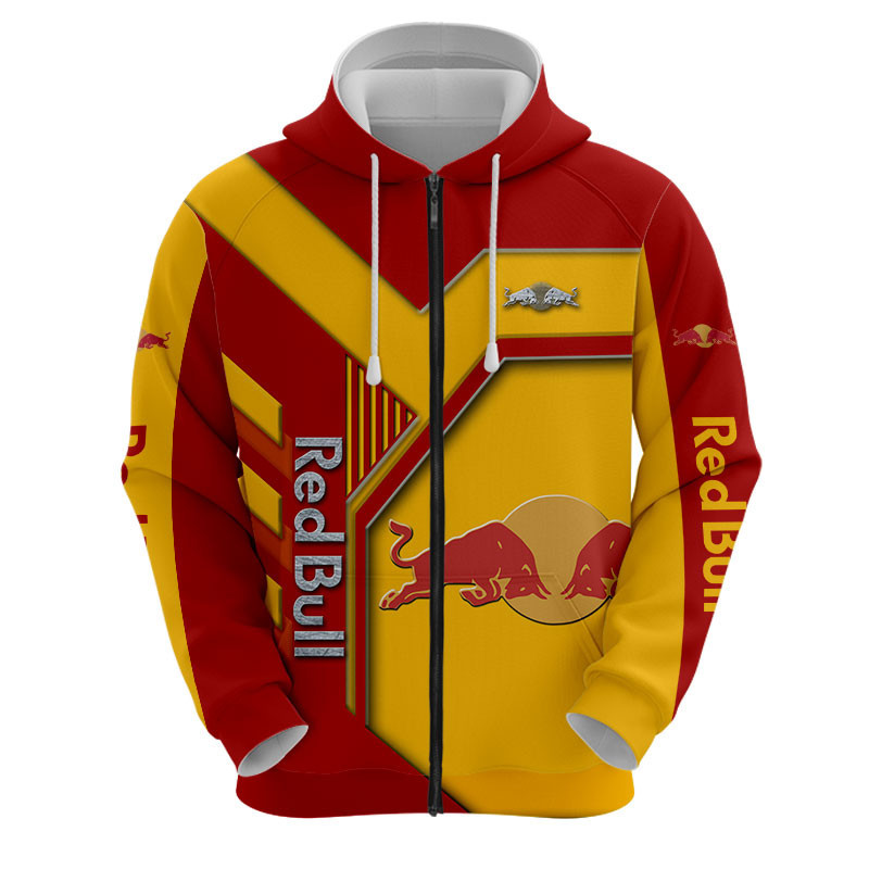 Sportswearmerch Red Bull Personalized Fashion Zip Hoodie For Fan