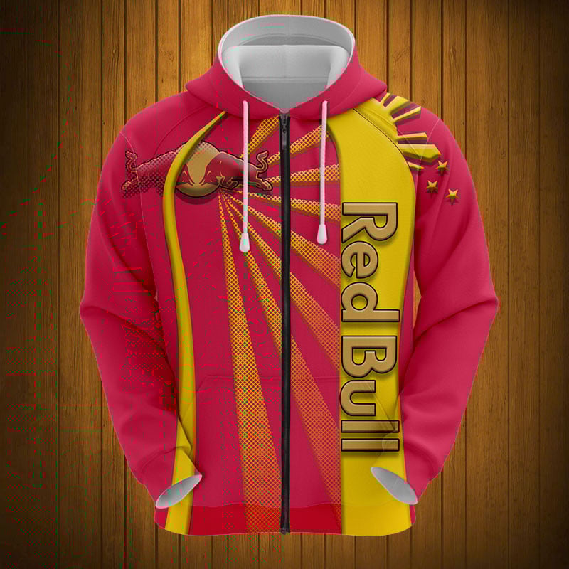 Sportswearmerch Red Bull Personalized Fashion Zip Hoodie For Fan