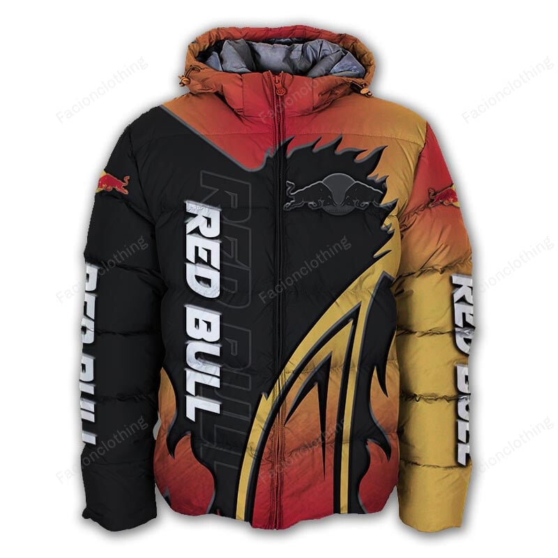 Sportswearmerch Red Bull Personalized Puffer Jacket For Fan