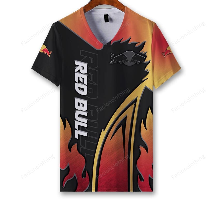 Sportswearmerch Red Bull Personalized V-neck Women T-shirt For Fan