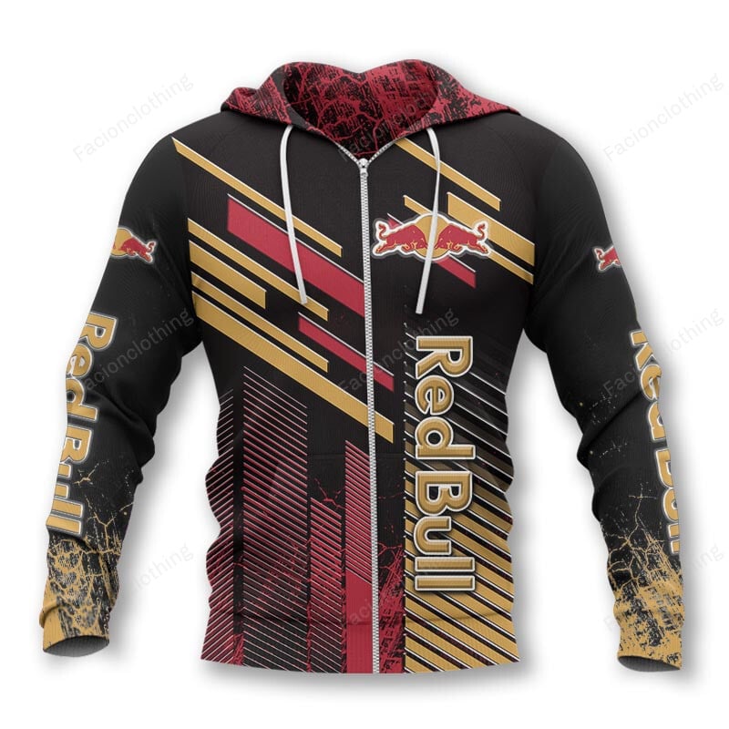 Sportswearmerch Red Bull Personalized Zip Hoodie For Fan