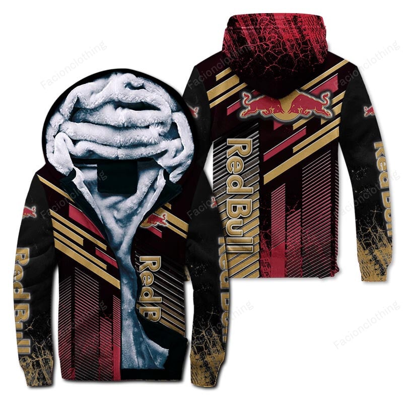 Sportswearmerch Red Bull Personalized Zip Hoodie Velvet Hoodie For Fan
