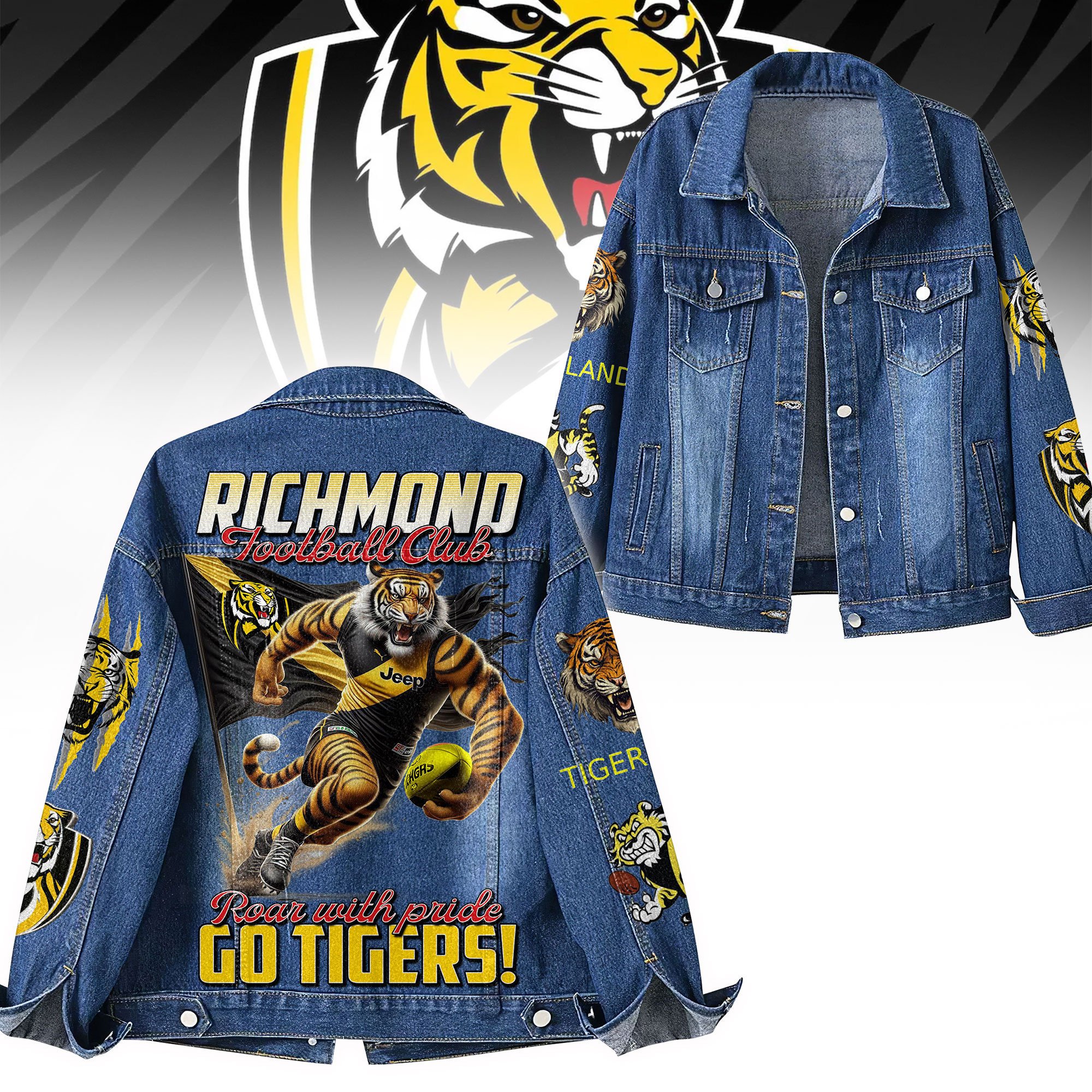 Sportswearmerch Richmond Denim Jacket Gift For Fans