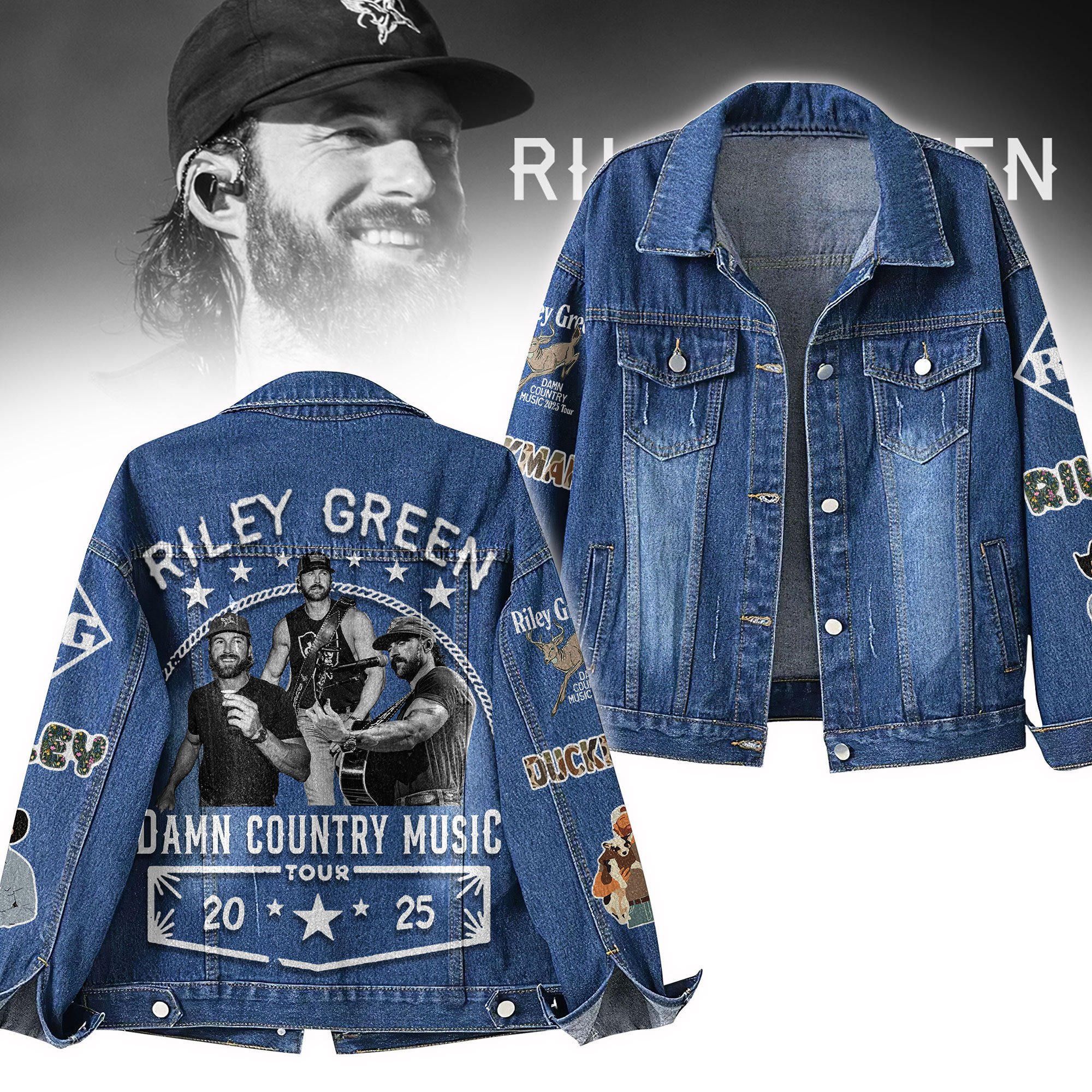 Sportswearmerch Riley Green  Denim Jacket Gift For Fans
