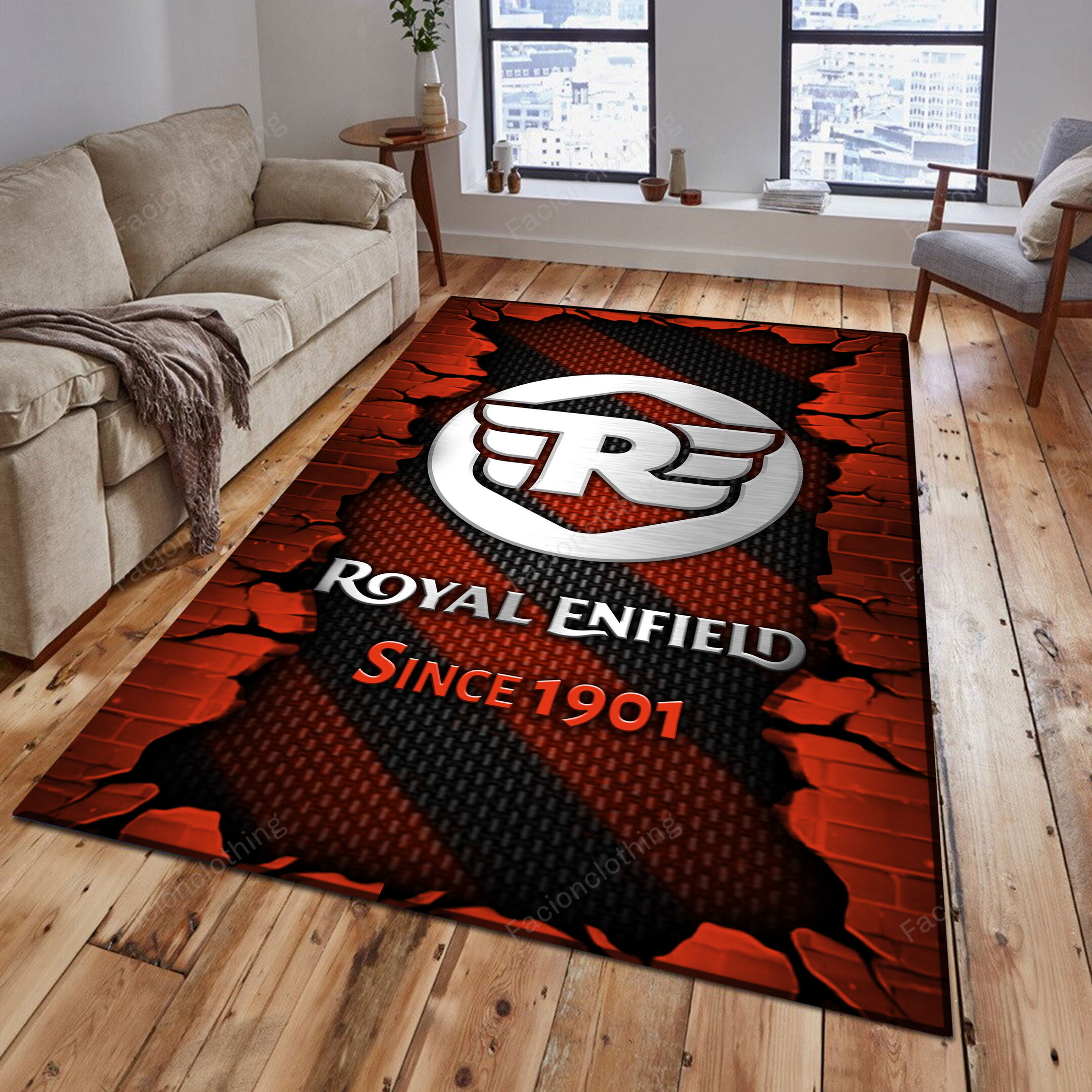 Sportswearmerch Royal Enfield Car Personalized Rug For Fan