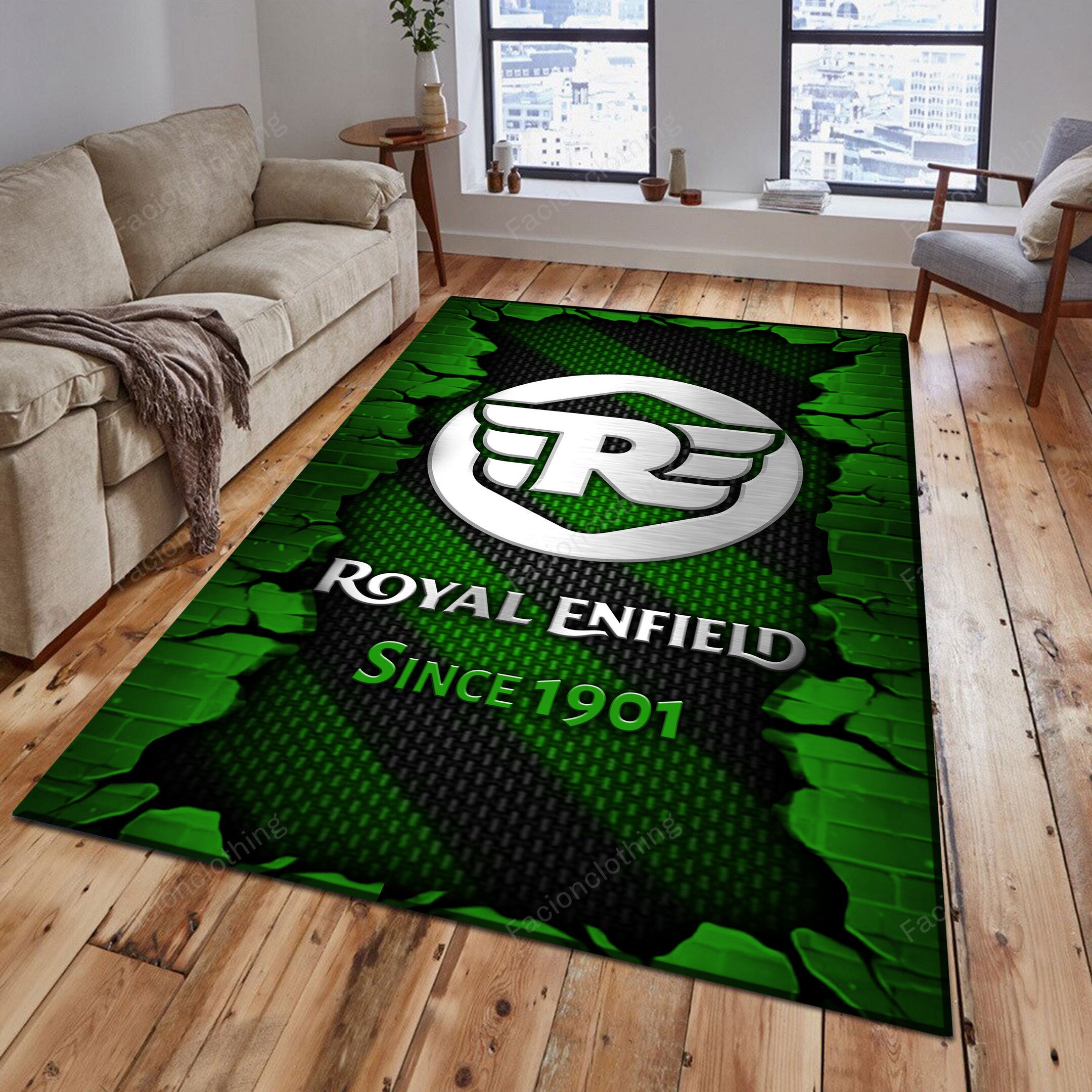 Sportswearmerch Royal Enfield Car Personalized Rug For Fan