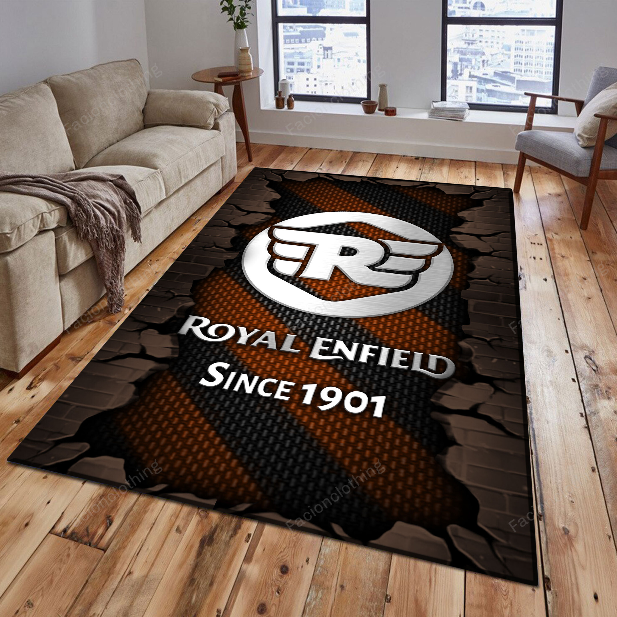 Sportswearmerch Royal Enfield Car Personalized Rug For Fan