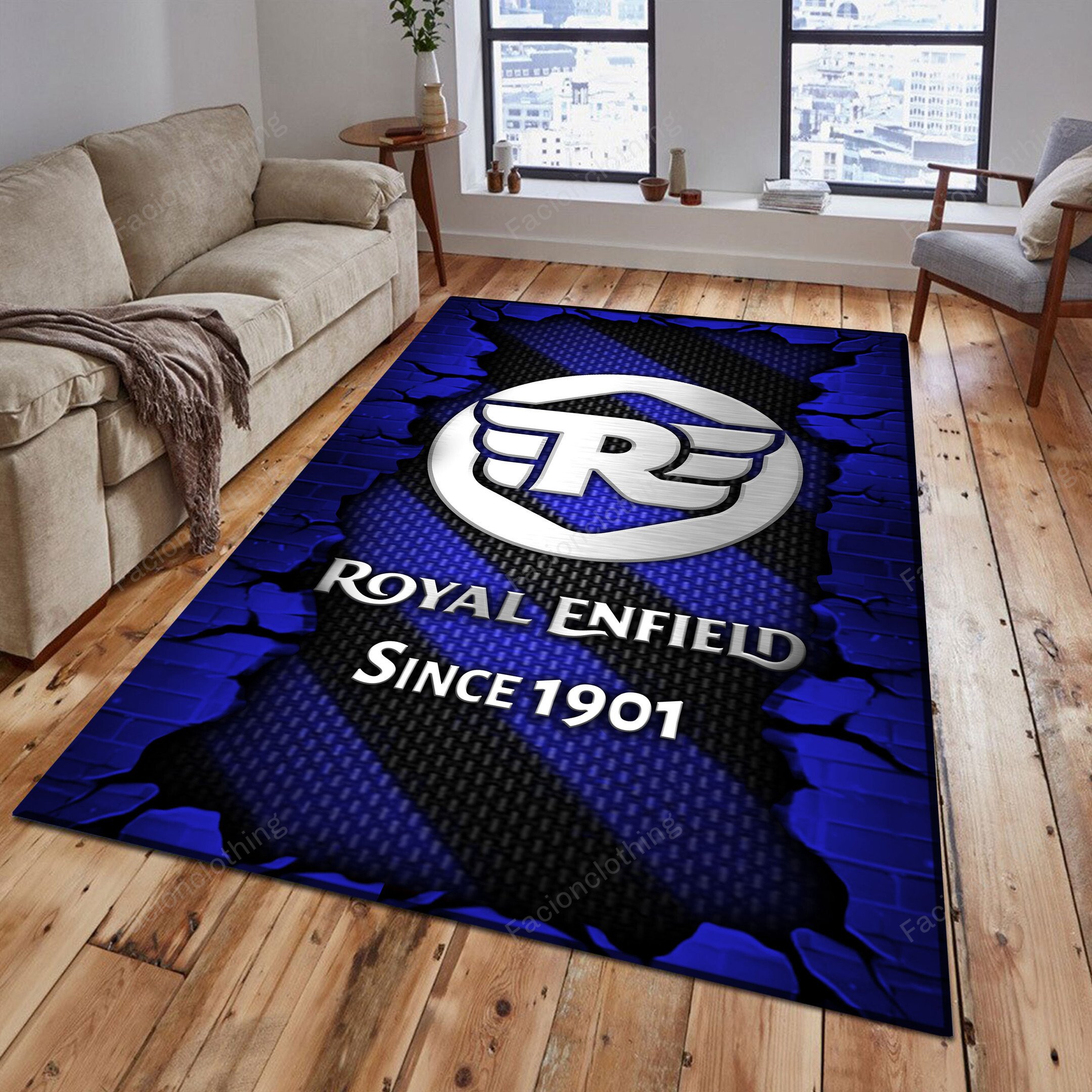 Sportswearmerch Royal Enfield Car Personalized Rug For Fan