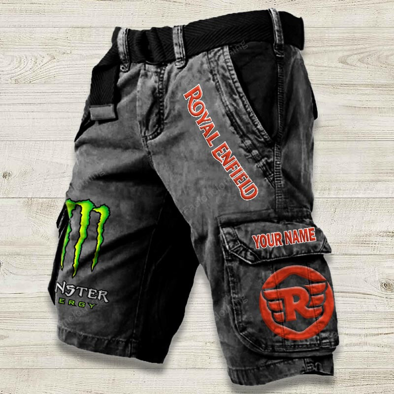 Sportswearmerch Royal Enfield Motorcycle Denim Short For Fan