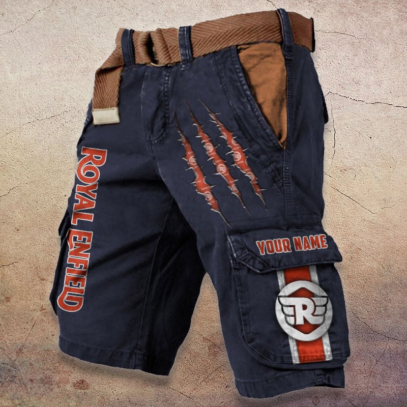 Sportswearmerch Royal Enfield Motorcycle Denim Short For Fan