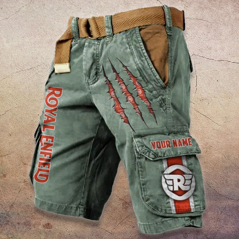 Sportswearmerch Royal Enfield Motorcycle Denim Short For Fan