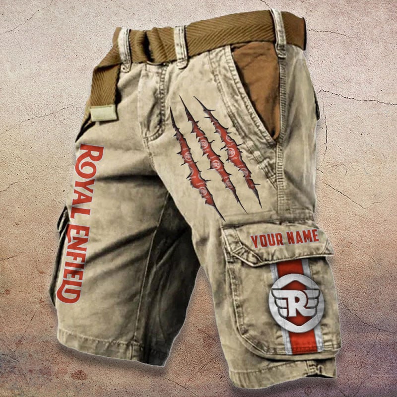 Sportswearmerch Royal Enfield Motorcycle Denim Short For Fan