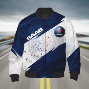 Sportswearmerch Saab Car Bomber Jacket For Fan